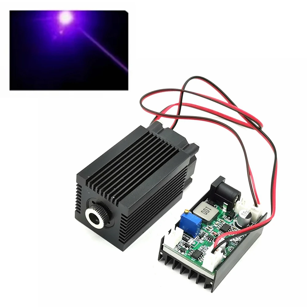 

Focusable 405nm 50/100/150/200/350/400mW Violet Blue Dot Laser Module 12V With Driver TTL