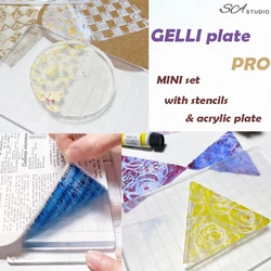 Pro 3 Shape Assortment Gelli Plate for Cardmaking papercraft Monoprinting in Multiple Combination Options Soft Gel Art Supplier