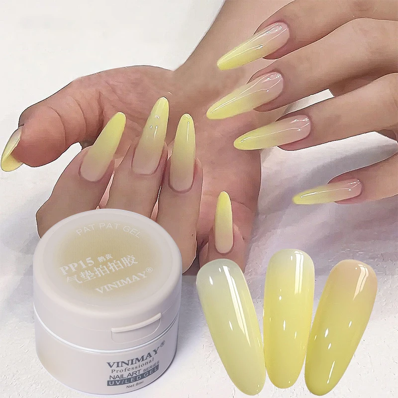 8ml Nail Art tapotement colle vernis à ongles 24 couleurs Pat peinture Gel vernis dégradé claque vernis à ongles tremper UV LED pour manucure