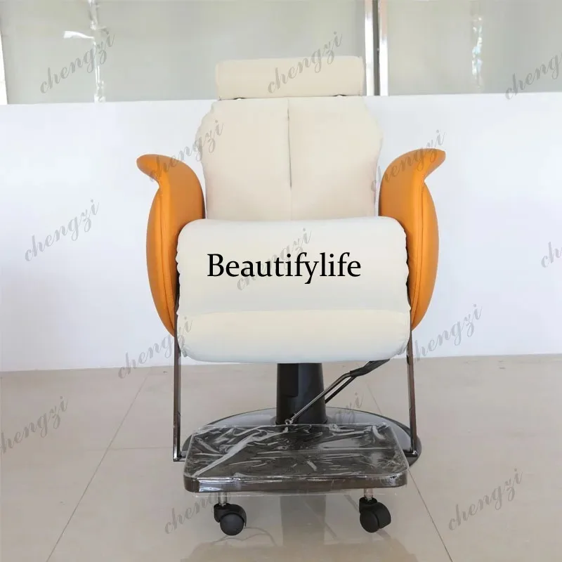 k182  Nordic Hairdresser Barber Chair Comfortable Design Modern Swivel Barber Chair Interior Message Salon Furniture