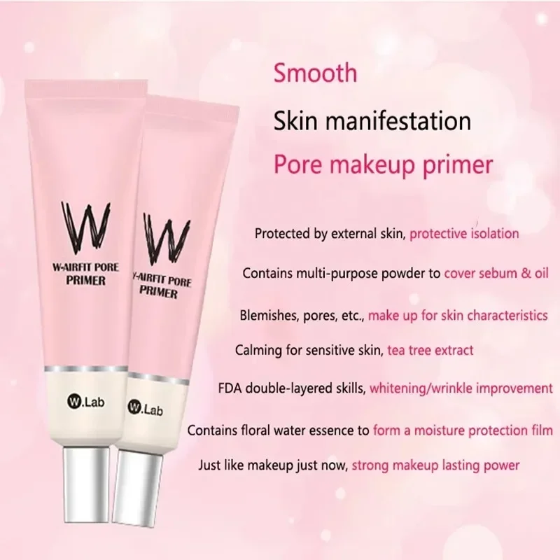 Wlab Pre-Makeup Isolating Cream Invisible Pores Primer Concealer Cream Brighten Face Repair Skin Foundation Koreańskie kosmetyki