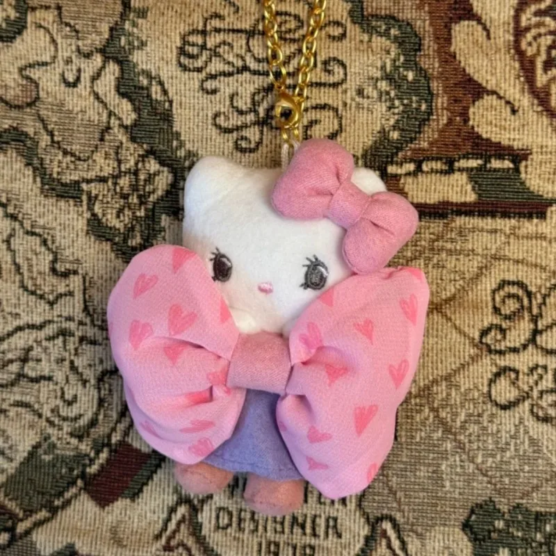 

MINISO SANRIO Hello Kitty Kawaii аниме мультфильм лимитированная кукла кулон с бантом плюшевый кулон брелок ограниченные подарки для девочек сладость