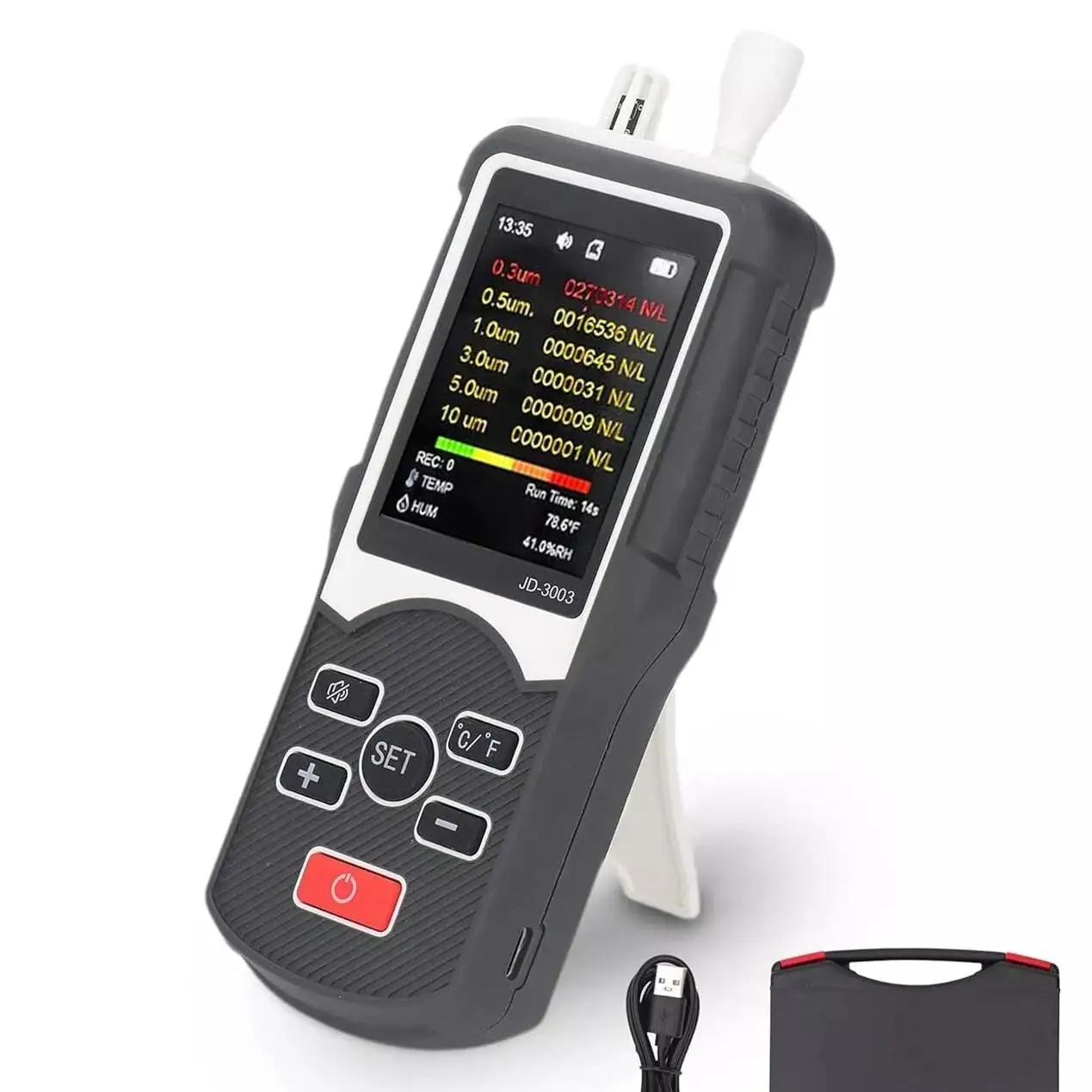 Handheld Air Quality Pollution Monitor Dust Particle Counter Tester Million Cleanroom Tester