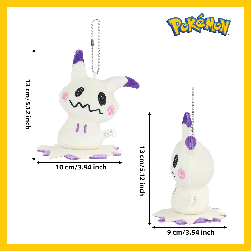 Mimikyu Eevee Plüsch-Schlüsselanhänger: Pocket Monster Cos Eeveelution Snorlax Puppe Anime-Anhänger für Fans, Sammlerstück, Sylveon Geschenk, Deko