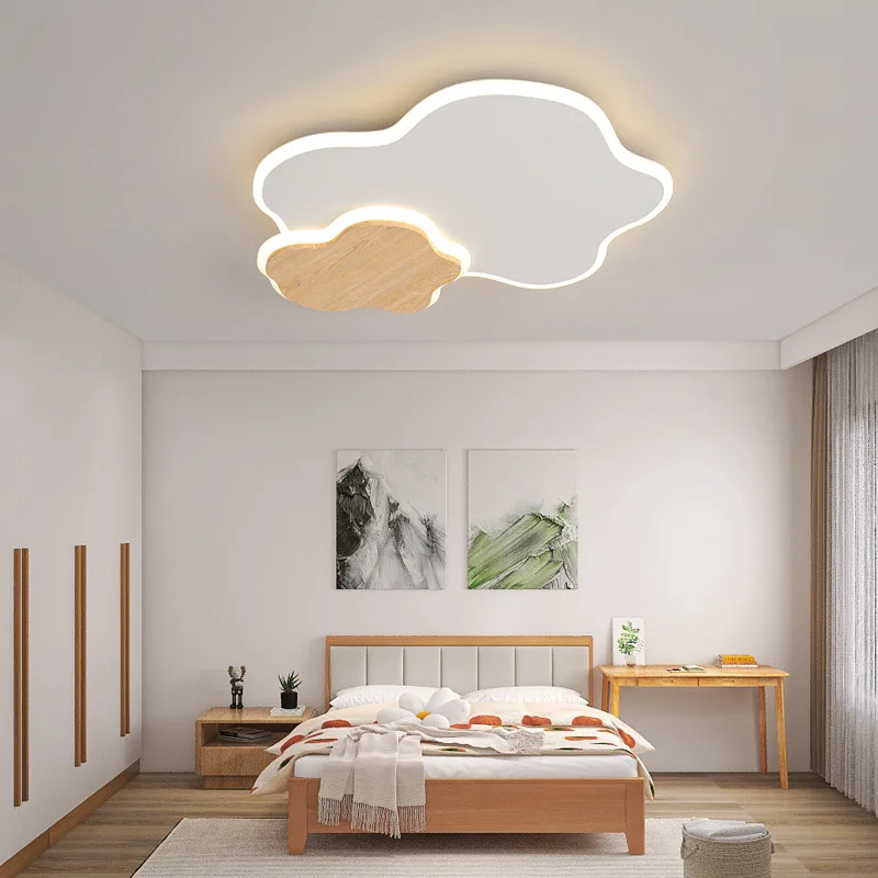 

Modern LED Ceiling Lamps For Study Room Living Room Children's Room Ceiling Light Cloud -shaped Log Home Indoor Decoration Lamp