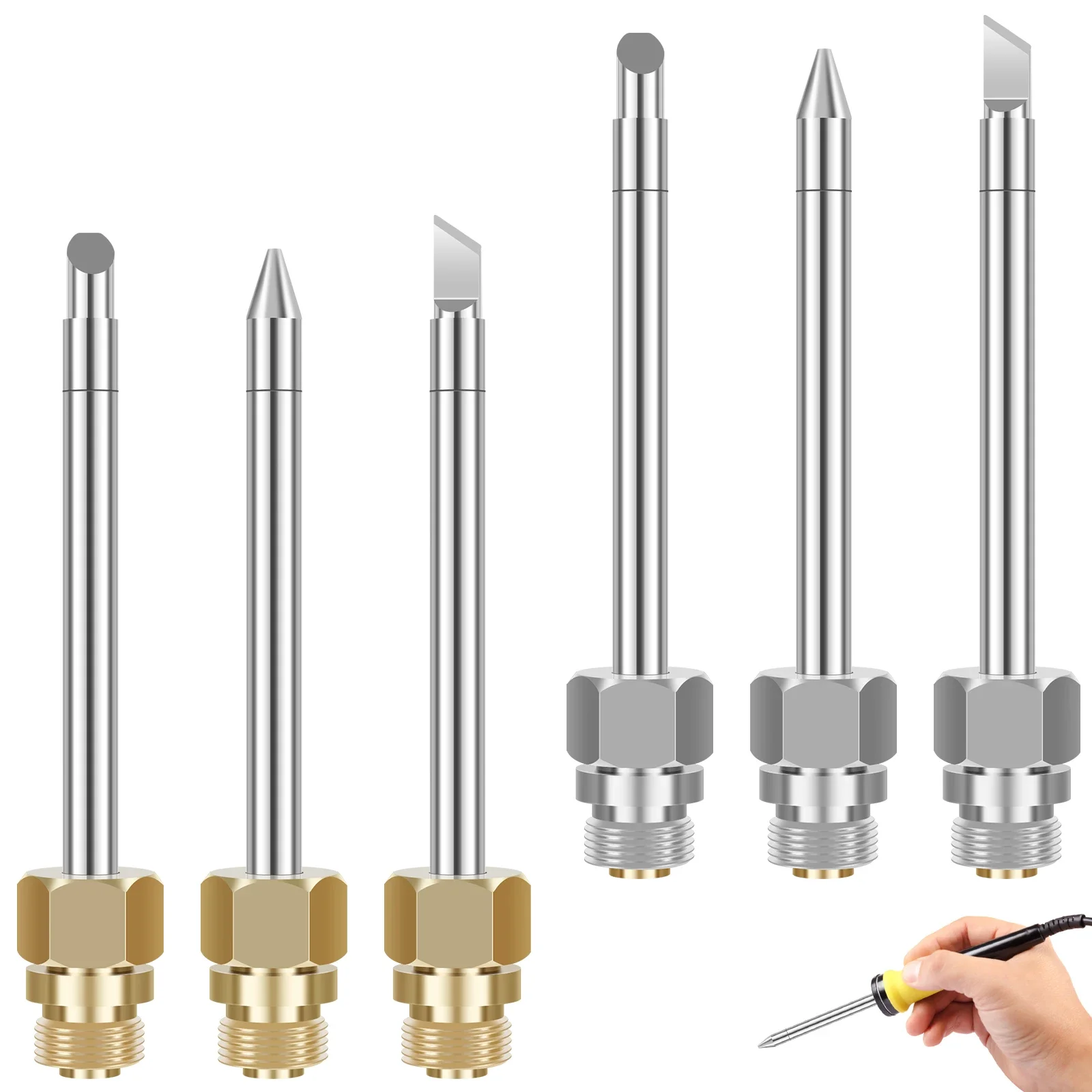 

6PCS/Set 8W USB Soldering Tips Iron Mini Electric Soldering Irons Interface Soldering Iron Tip Welding Rework Accessories Tool