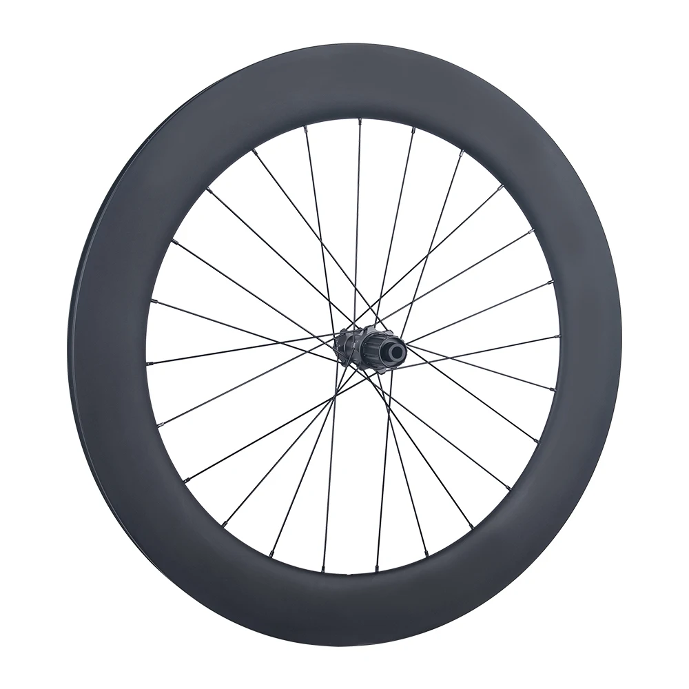 700C Rennrad Carbon-Laufradsatz 24 Loch 36T Ratchet HG/XDR Nabe Center-Lock Scheibenbremse Winter-Radzubehör Ohne Logo – Detail 15