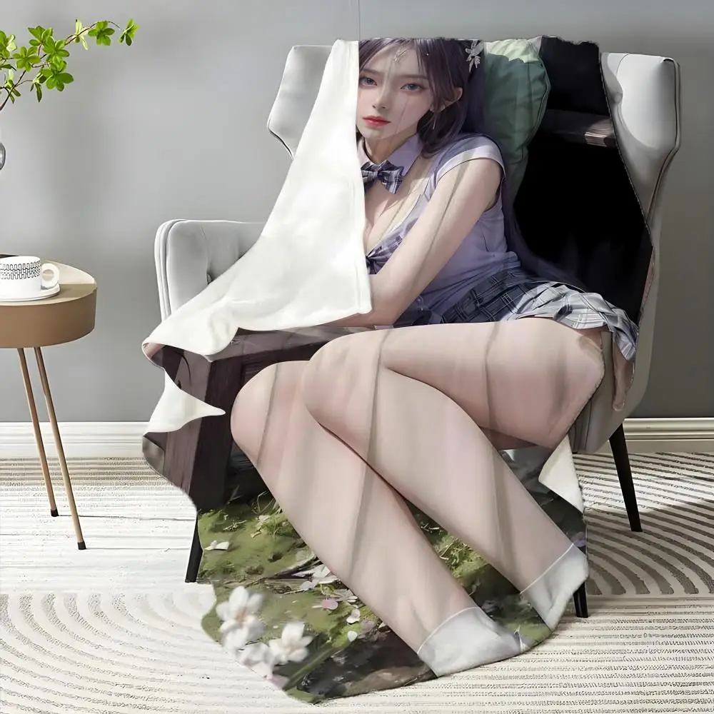 

Sexy caressing women Throw Blanket Aesthetic Art Flannel Blanket Portable Home Travel Camping Sofa Picnic Thickening Flannel Bl