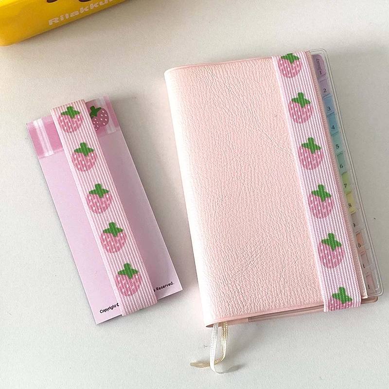 

Elastic Strap For A7 M5 Planner Notebook Cute Patterned Decoration INS Style Storage Accessory Kawaii Straps For Scrapbooking
