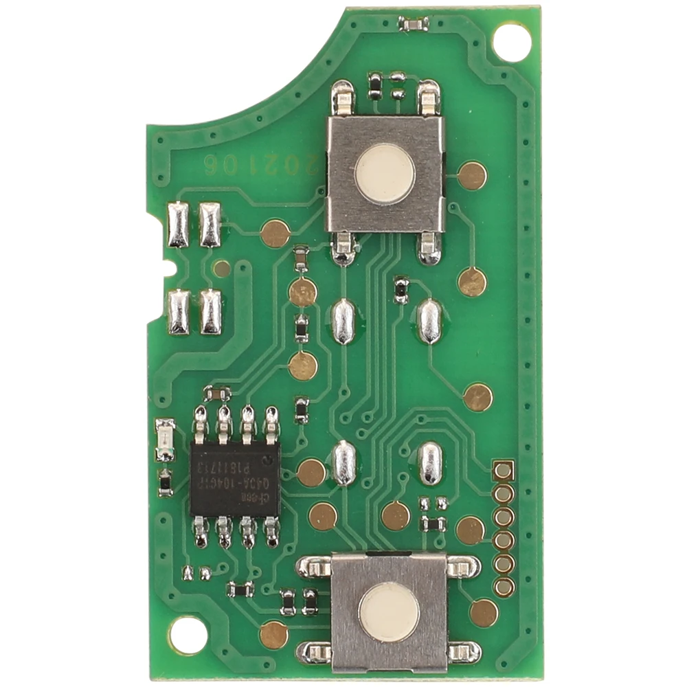 Jingyuqin-placa de circuito de llave de coche inteligente 1J0959753A, mando a distancia plegable, 2 botones, 434MHZ, para Volkswagen, VW, Golf, Passat, MK4