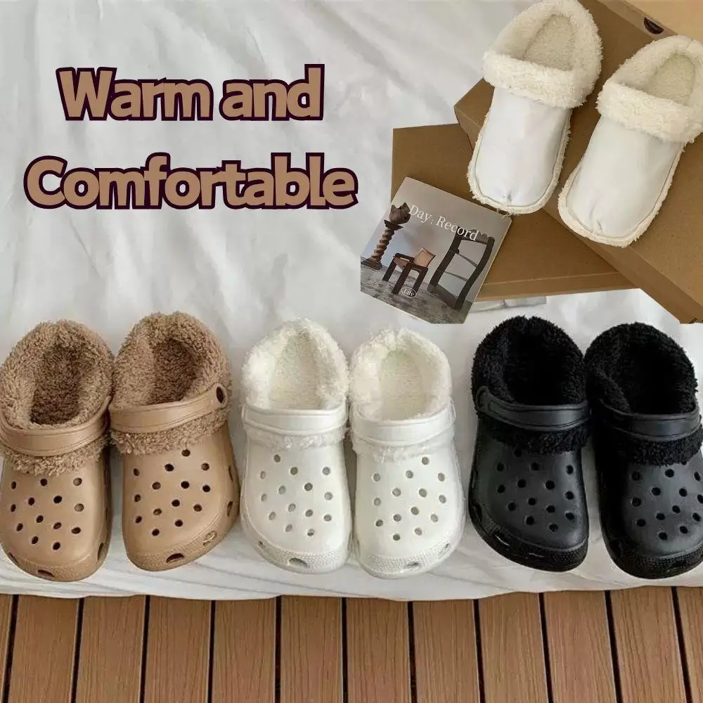 

1 пара зимних теплых обуви с отверстиями, плюшевые стельки, подвески для обуви, бархатная подкладка, утолщенный чехол для обуви, сменные меховые стельки, вкладыши для обуви