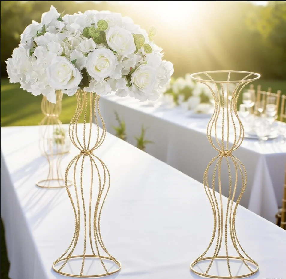 Wedding Venue Table Centerpieces Floral Road Guide, Flower Stand, Festival Party Tabletop Vase, Hotel Banquet Holder 5pcs