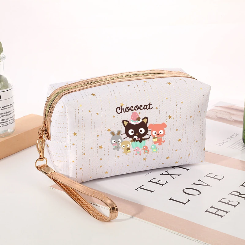 Cute Cartoon Women Makeup Bag Chococated Toiletry Bags Female Kawaii Travel Portable Storage Pouch Girl Zipper Wash Bag gift New - view 6