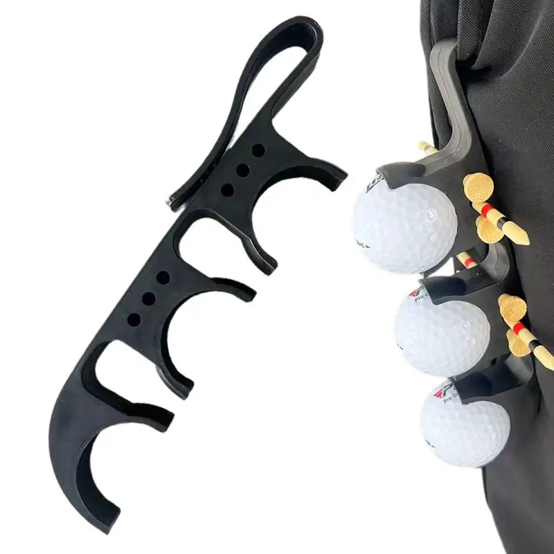 Golf Ball Belt Holder Golf Tee Belt Clip Organizer Impact-resistant Golf Ball Organizer Belt Clip For Golf Bag Easy Access