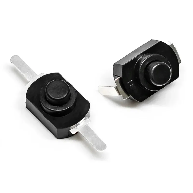 400PCS 1208YD 1288BM 1208-KD Flashlight Torch Control Switch Latching Self-locking Push Button DC30V 1A Flat Bending SMD PIN