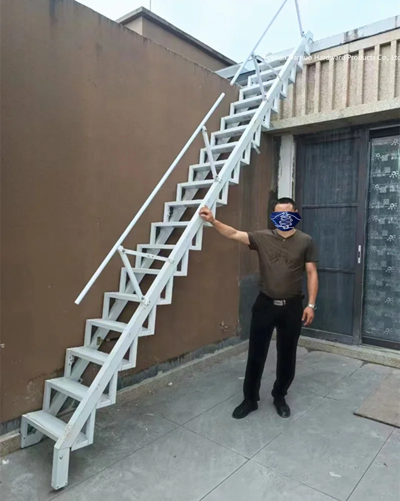 Scale di sollevamento elettriche per uso domestico Scala invisibile elasticizzata pieghevole Scale telescopiche per soffitta/Scale esterne in alluminio