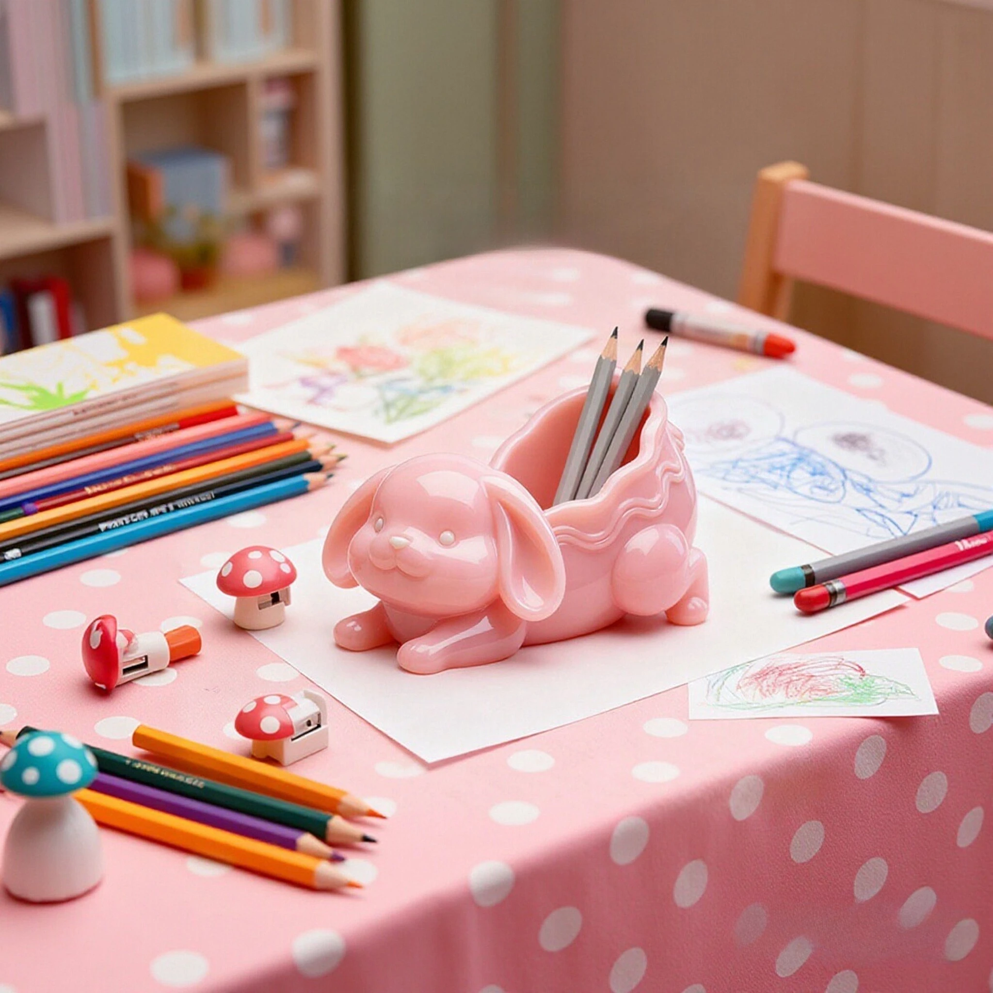 لطيف أرنب زهرة وعاء قالب DIY بها بنفسك اليدوية شمعة معطرة كأس قالب الجص الاسمنت زهرية الراتنج حامل قلم قالب صنع ديكور المنزل