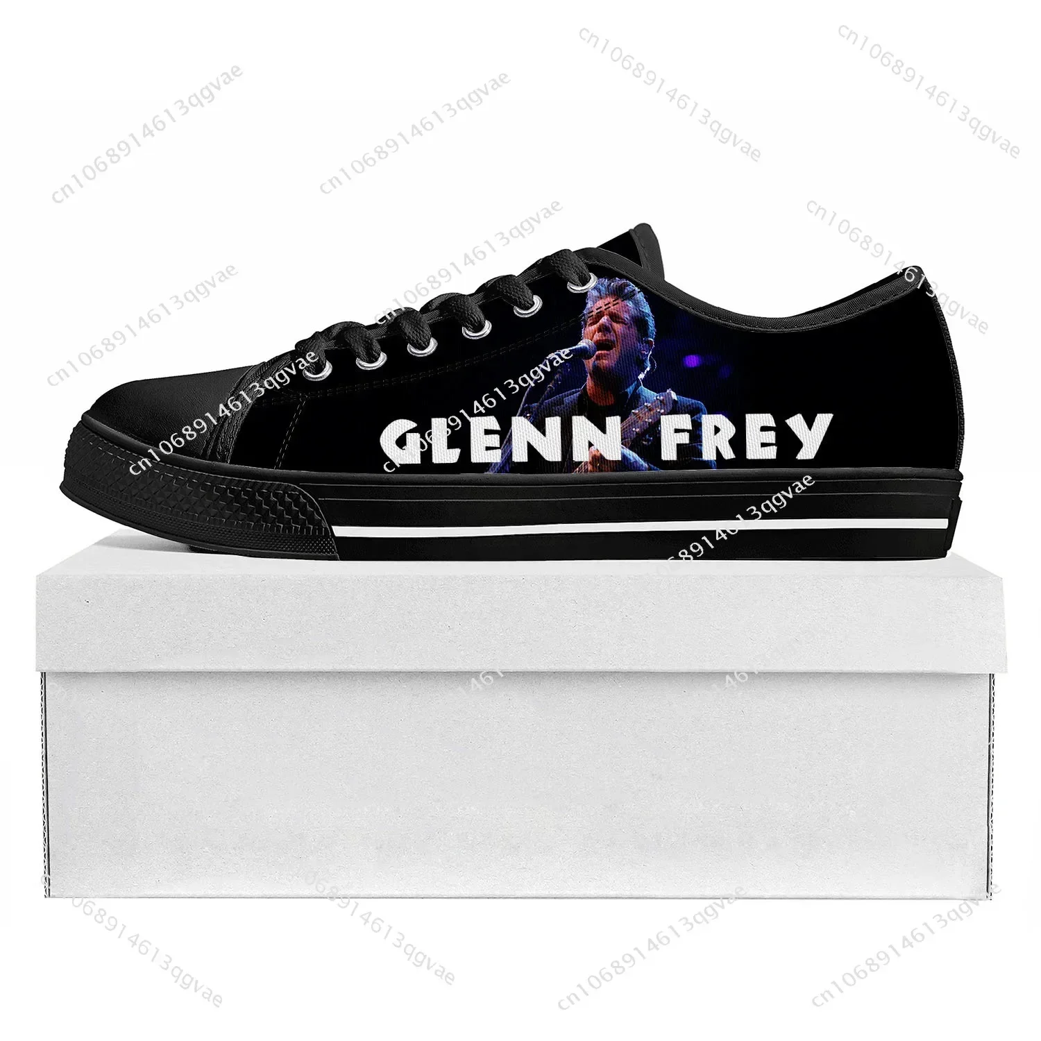 Glenn Frey Low Top รองเท้าผ้าใบบุรุษสตรีวัยรุ่นรองเท้าผ้าใบคุณภาพสูงผ้าใบ Custom Made รองเท้าสบายๆคู่ปรับแต่งรองเท้า