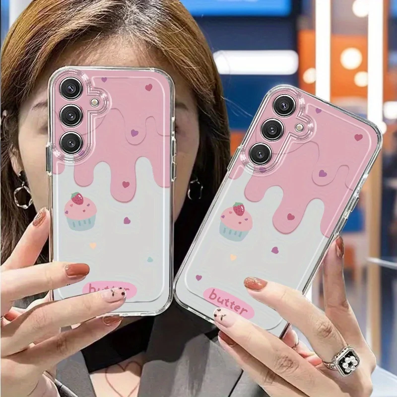 Personalized and creative transparent phone case suitable for Samsung Galaxy S26 S25 S24 S23 S22 S20 FE/Ultra/Plus anti drop