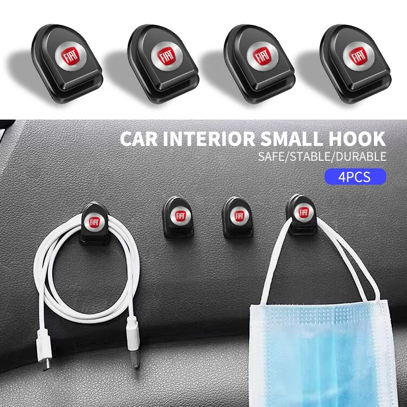New Mini Car Hooks USB Cable Headphone Key Storage Hooks for Fiat Punto Abarth 500 Stilo Ducato Palio Bravo Doblo Accessories