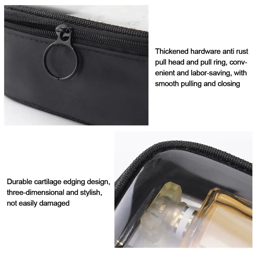 Women Makeup Bag Women Solid Color Zipper Cosmetic Bag Mesh Transparent Casual Travel Portable Mini Wash Storage Bags