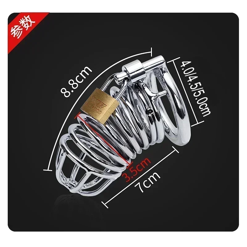 SCMen العفة جهاز قفل قفص معدني الديك الجوف تنفس الكبار لعبة قذيفة القضيب قفص المثيرة مجرى البول قفل حلقة الجنس لعب الكبار