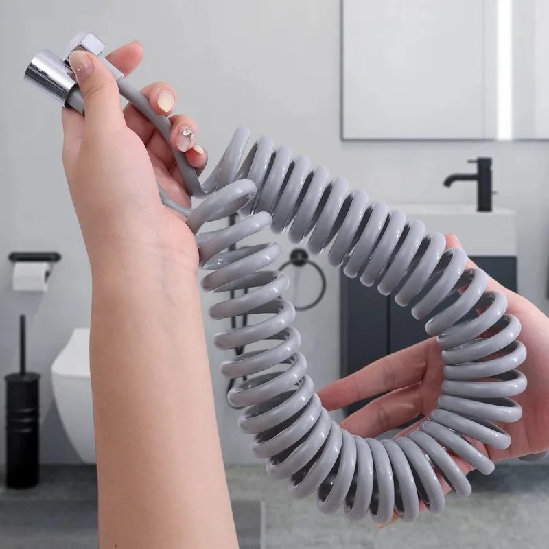 2/3/5M Flexible Shower Hose Universal Spring Extension Hand Sprayer Pipe Connector Spring Tube Home Kitchen Bathroom Accessories