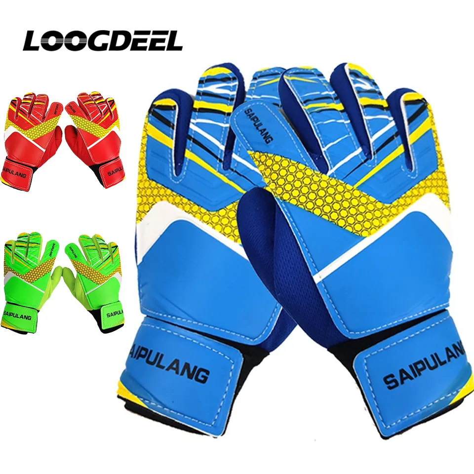 

LOOGDEEL Professional Soccer Goalkeeper Gloves Football Gloves Hand Support Children Adult Finger Protect Goal Thickened Latex​