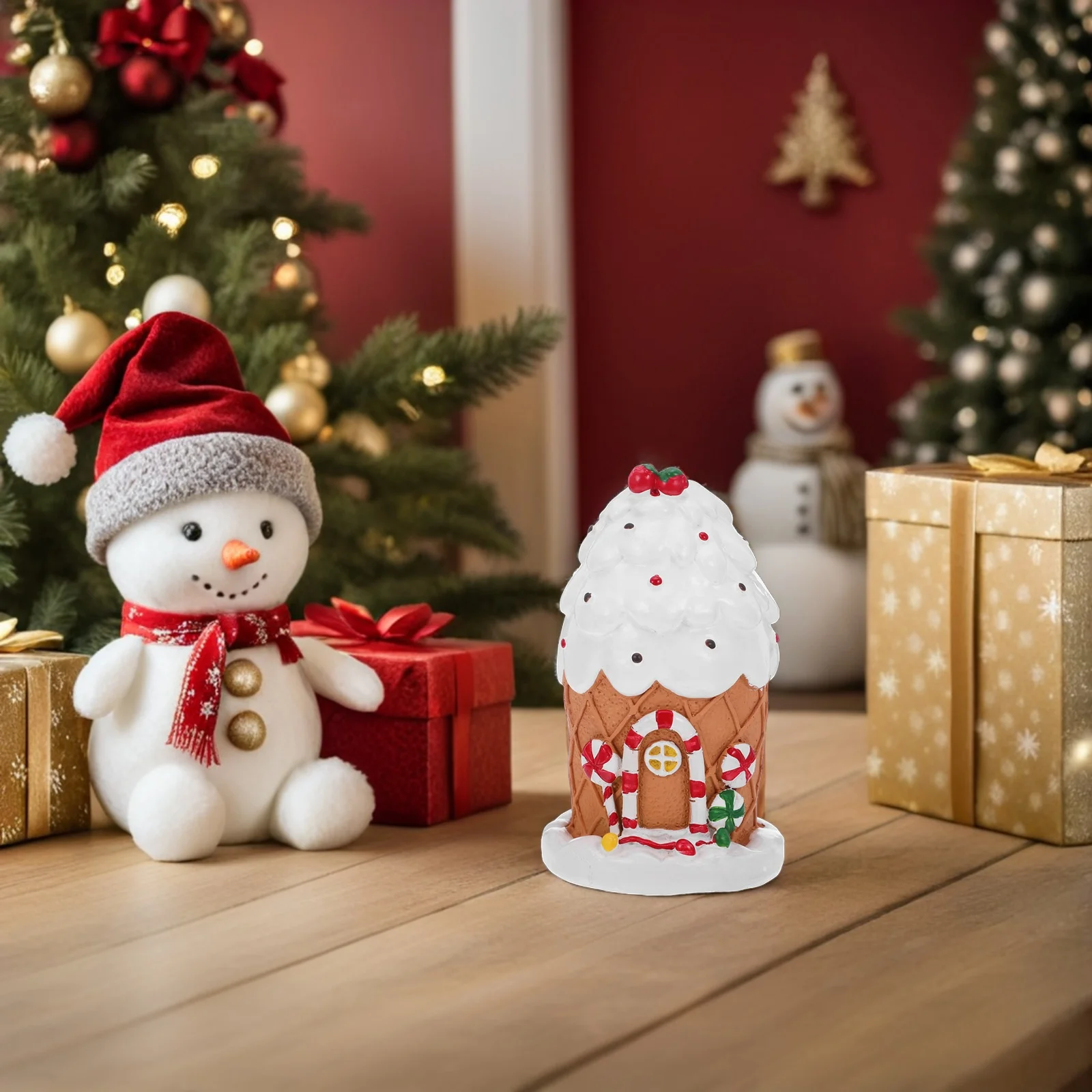 

Christmas Snow House Ornament Chrisrmas Resin Decorations Holiday Village Ornaments Figurines