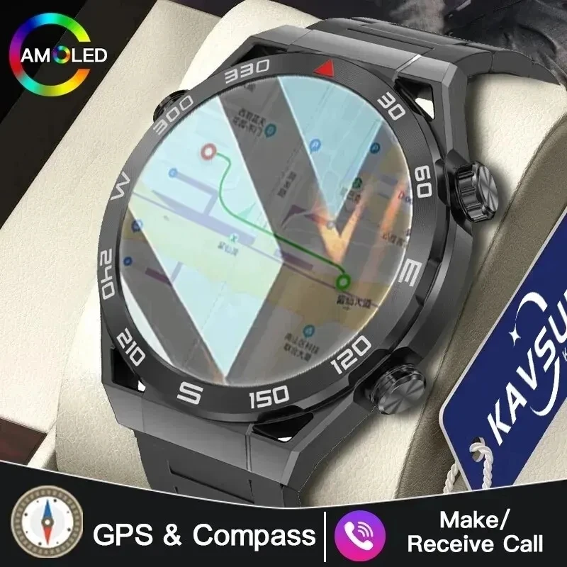 

2024 New GPS Sports Smart Watch Men AMOLED HD Full Touch Screen IP68 Waterproof NFC Compass Bluetooth Call ECG+PPG Smart Watches