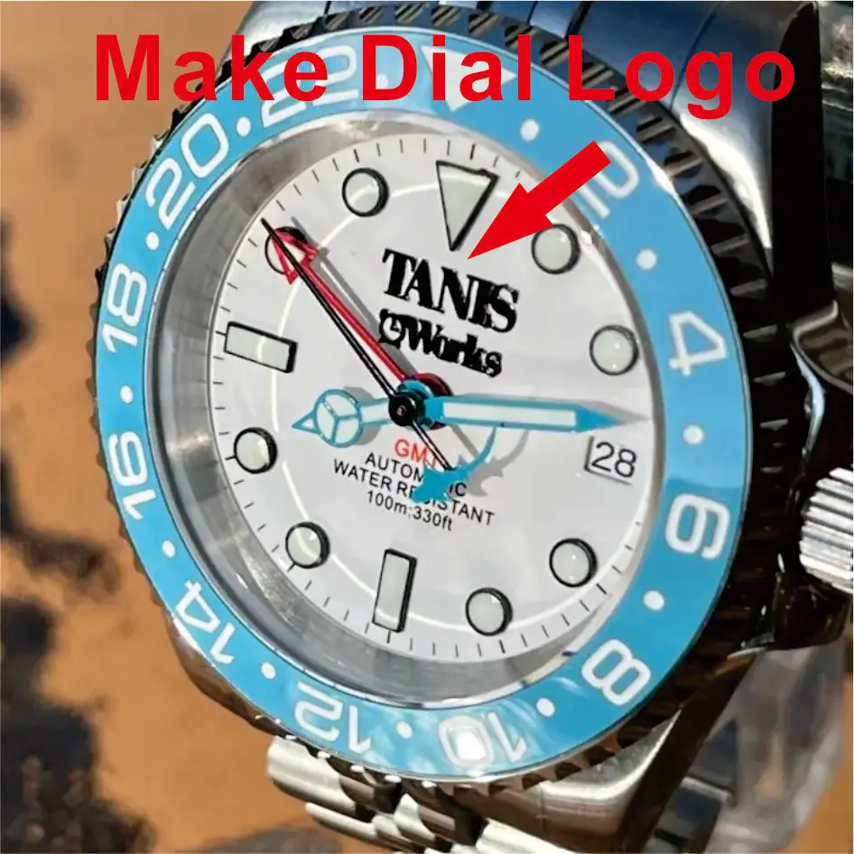 custom 3D watch logo transfer gold metal dial sticker small silver brand label personalized mini 3D DIY name  flat thin raised