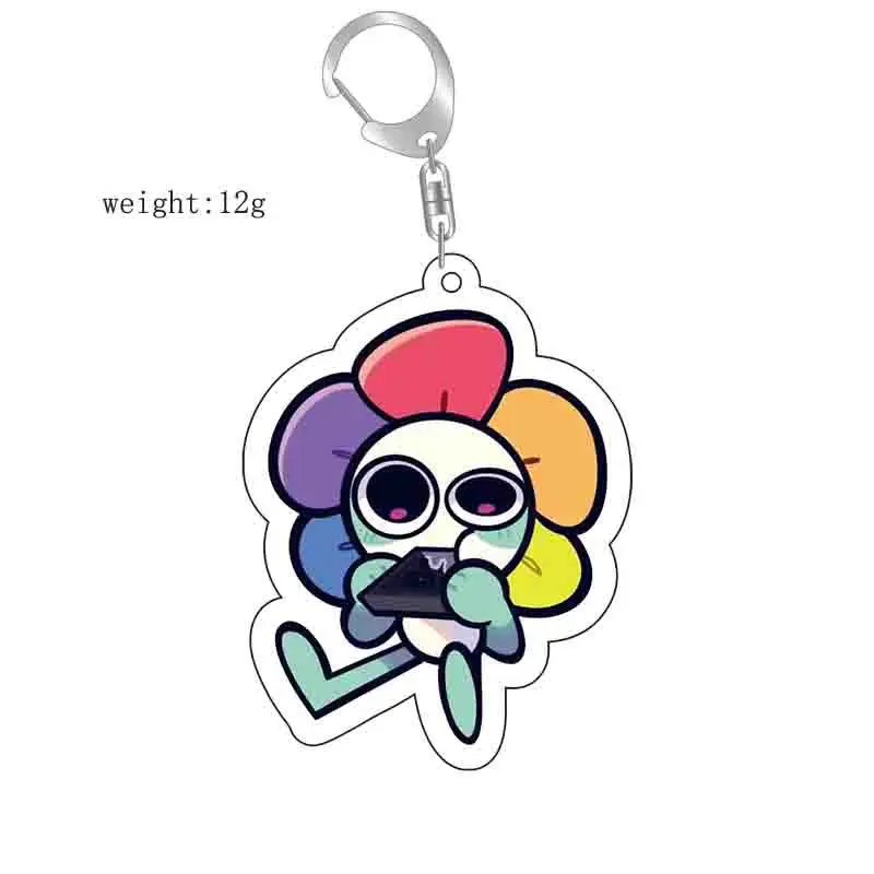 1,97 pollici Dandy's World Peluche Scraps Anime Periferico Personaggio dei cartoni animati Portachiavi Acrilico Zaino carino Decorazione pendente Ragazza regalo