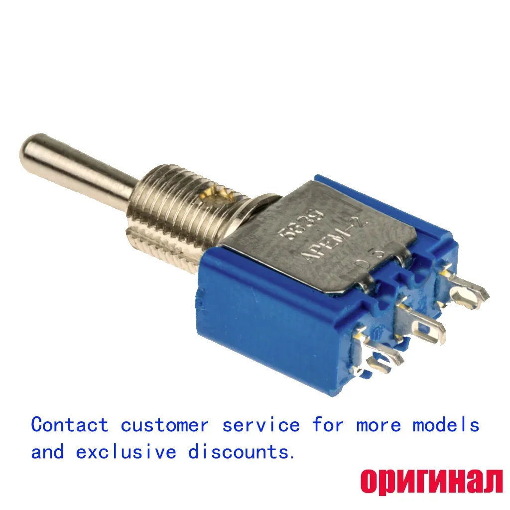 Brand New Original APEM 5639A Toggle Switch SPDT On-Off-On  Panel Mount Non Illuminated 6A