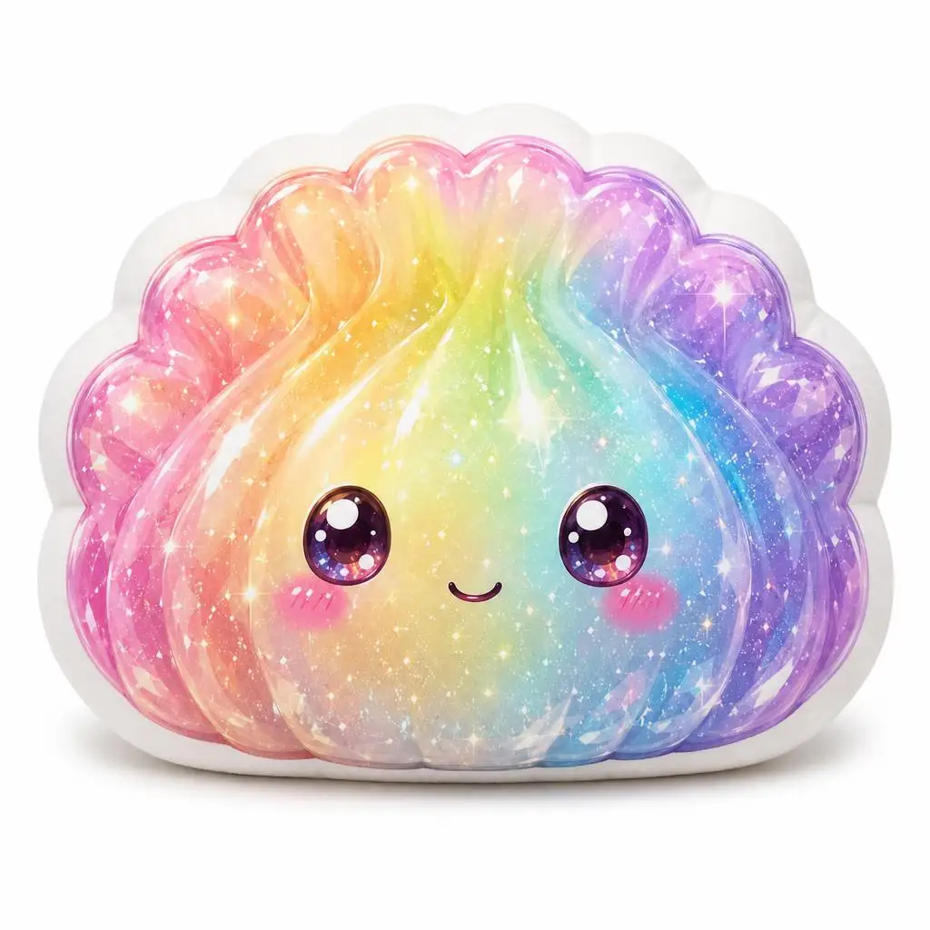 Rainbow Shell Cute Dumpling Plush Pillow Cushion Funny Stuffed Throw Pillow Home Decor Gift Sofa Bed Child Bedroom