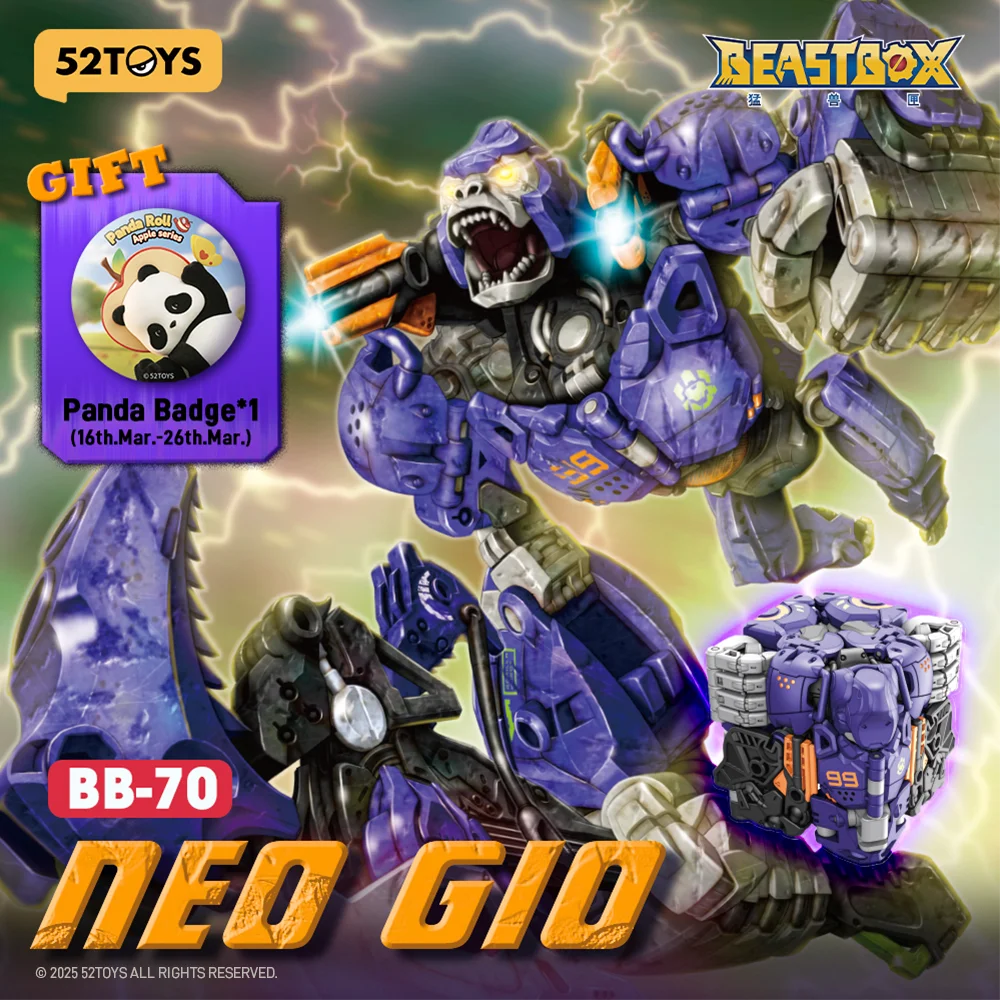 52TOYS Beastbox BB-70 NEO GIO(NOT VIP EDITION) Deformation Toys Action Figure, Collectible Converting Toys, with 4cm storage box