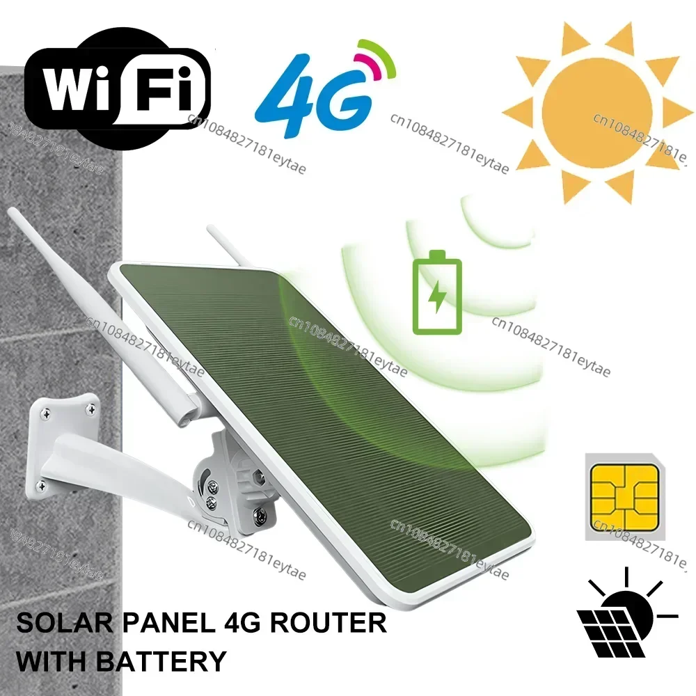 Wireless 4G Solar Router Outdoor Wifi 3G 4G Sim Card Solar Battery Router 6W Solar Panel LTE WCDMAFor Ca mera &home