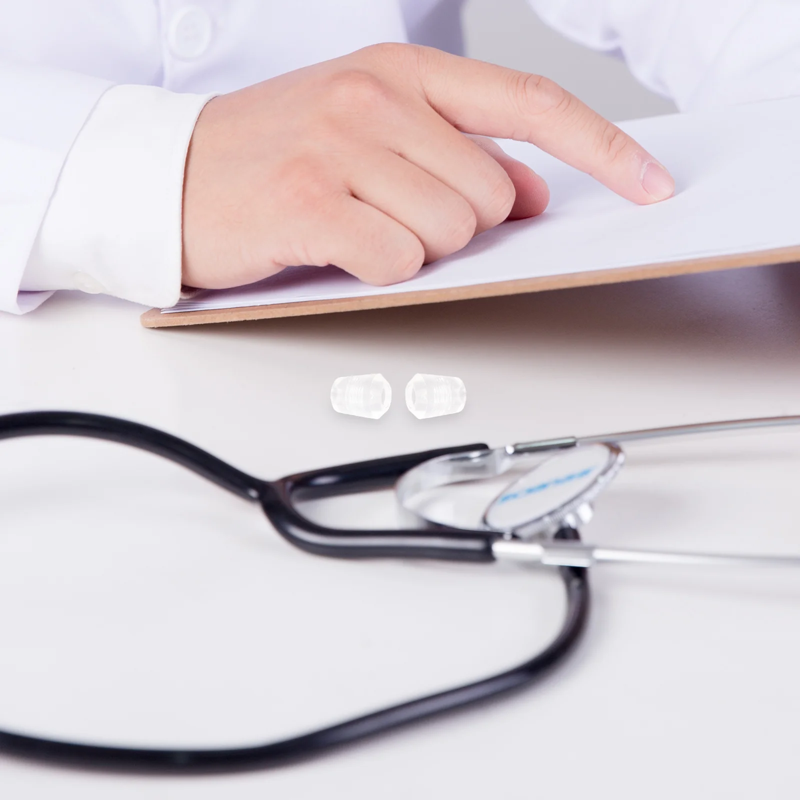 

1 Pair Stethoscope Earplugs Silicone Replacement Ear Tips For Stethoscopes Universal Fit Noise Isolation Vibration Reduction