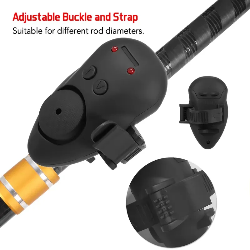 Digital Luminous Fishing Bite Alarm Set with Storage Carry Case Electronic Fish Bite Indicator Alarm for Carp Fishing