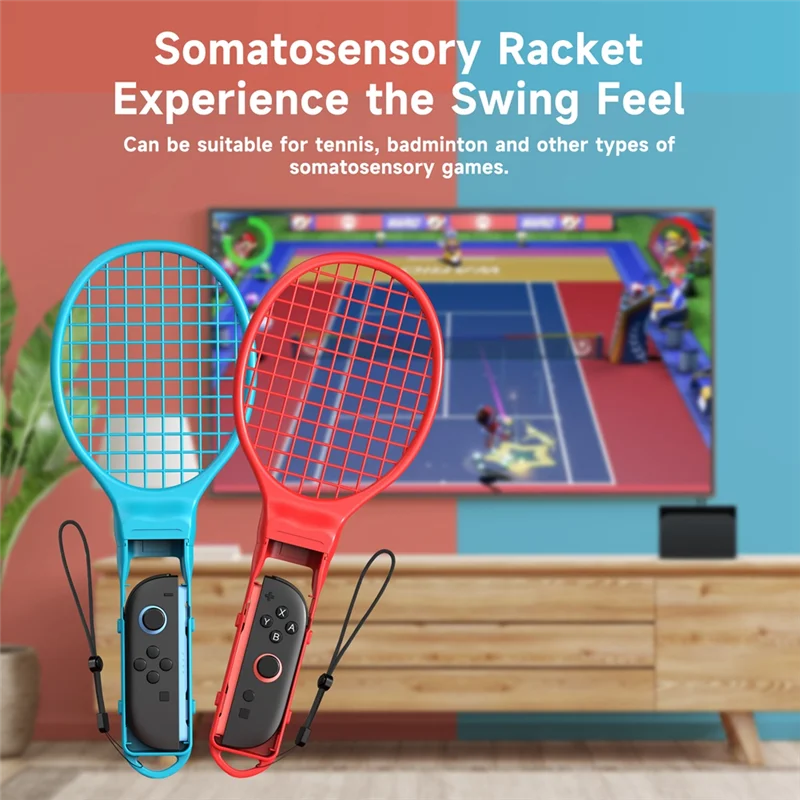 Paquete de accesorios deportivos ABSQ-10-en-1 Switch 2 para Nintendo Switch 2, Kit de juegos deportivos con raquetas de tenis, espada para palos de Golf