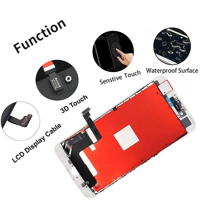 Lcd Display For Iphone 4 4S 5 5S 6 6S 7 8 Plus 7P 8P Black White Lcd Replacement Screen Digitizer Assembly With Repair Tools image 3