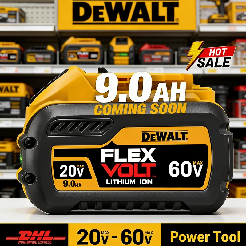 

Original 20/60V Battery For Dewalt DCB200 Battery DCB606 DCB609 DCB205 DCB206 DCB209 DCB182 60V 18000mAh MAX Power Tool Battery