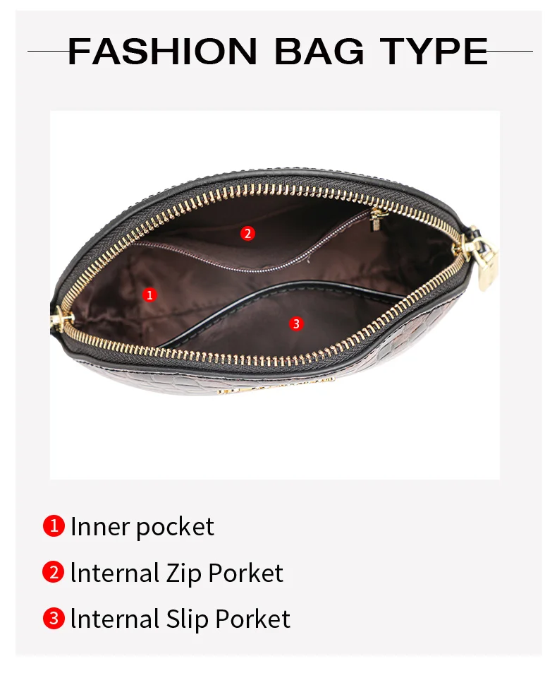 Aidrani Mini Shell Umhängetasche für Damen, Modische Einzel-Schultertasche mit Leopardenmuster, Hochwertiges Rindsleder – Detail 5