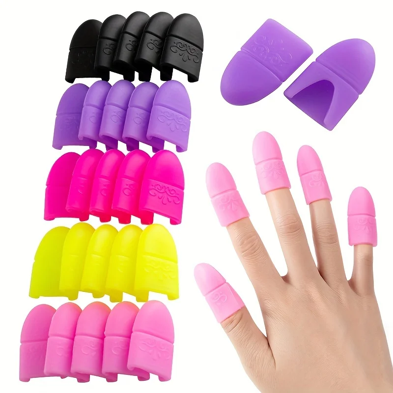 Silicone Nail Soak-Off Caps - Odorless, Professional Manicure & Pedicure Tool for Easy Gel Polish Removal