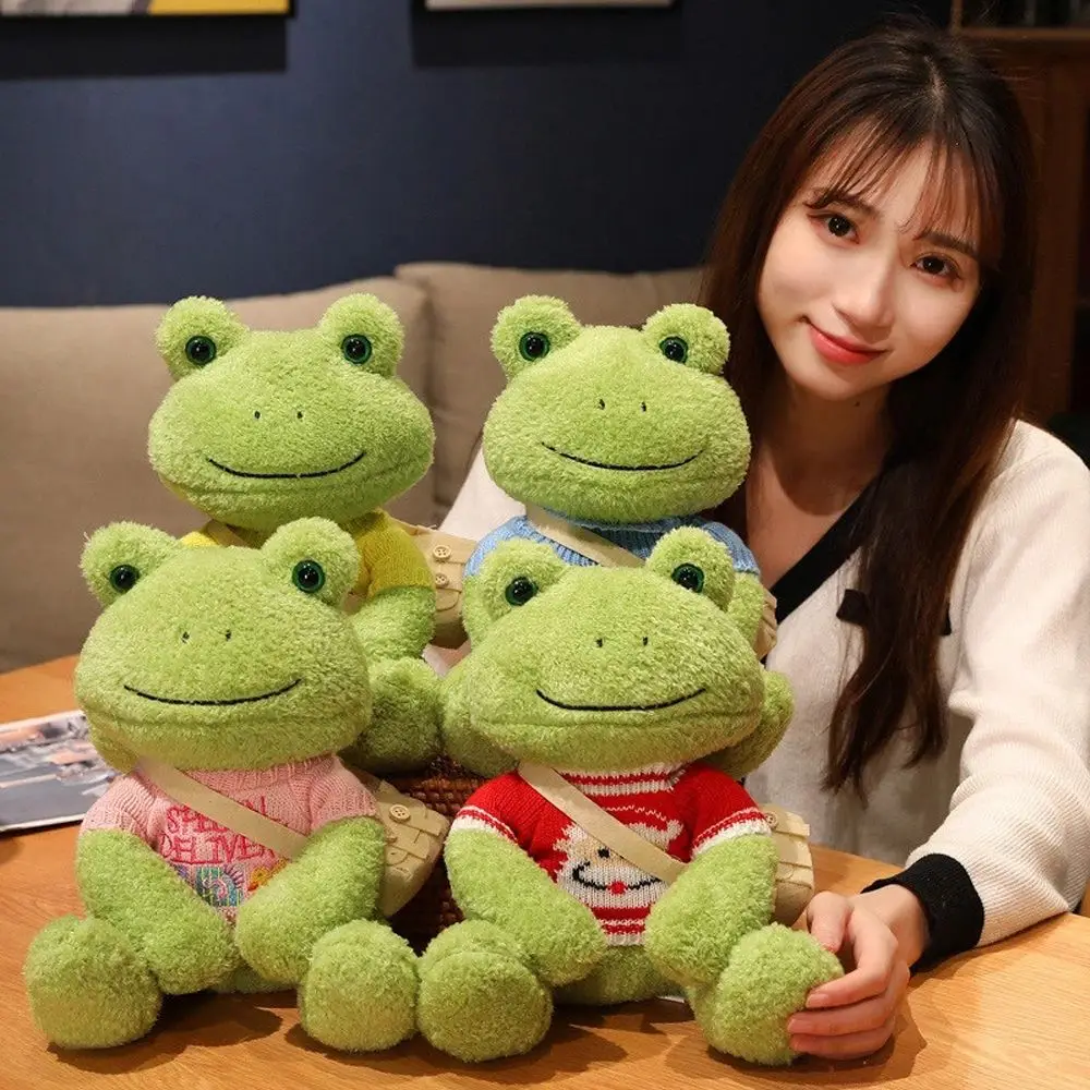

Bag Pendant Cartoon Doll Animal Dolls Crossbody Bag Sweater Frog Doll Dressing Frog Plush Toy Frog Stuffed Toy Stuffed Animals