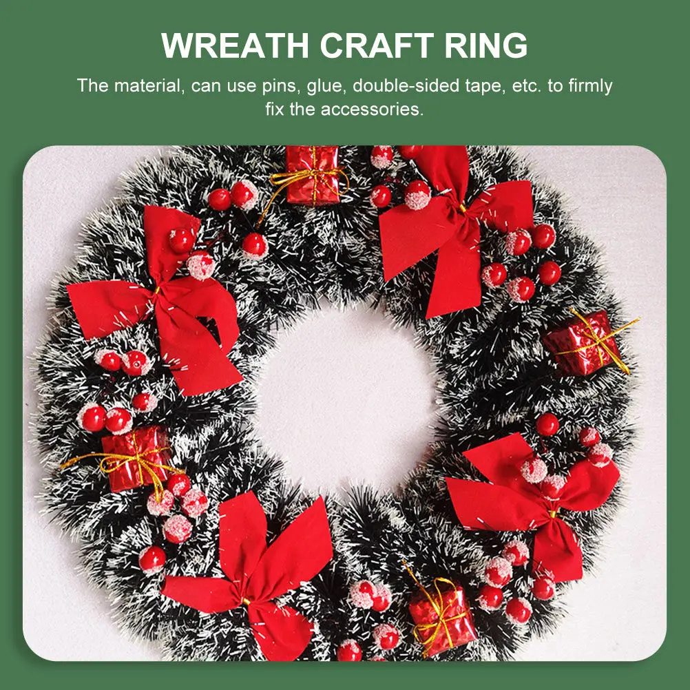 8Pcs Lightweight Round Foam Ring Moulds for DIY Wreath Making Festive Decor Handmade Craft Supplies Art Class Painting Project