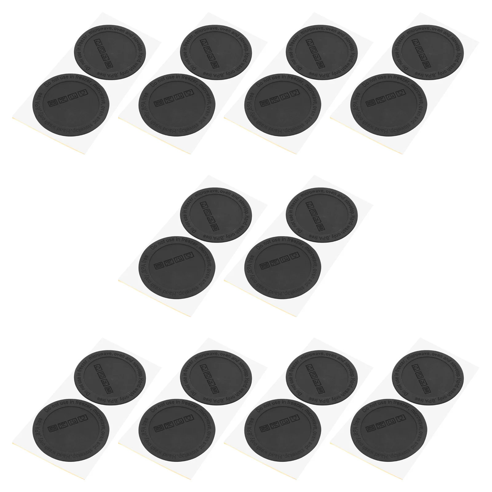 

20pcs Anti-slip Protective Pad Heat Resistant Silicone Coasters Tumbler Bottom Insulated Cup Pads for Office Home