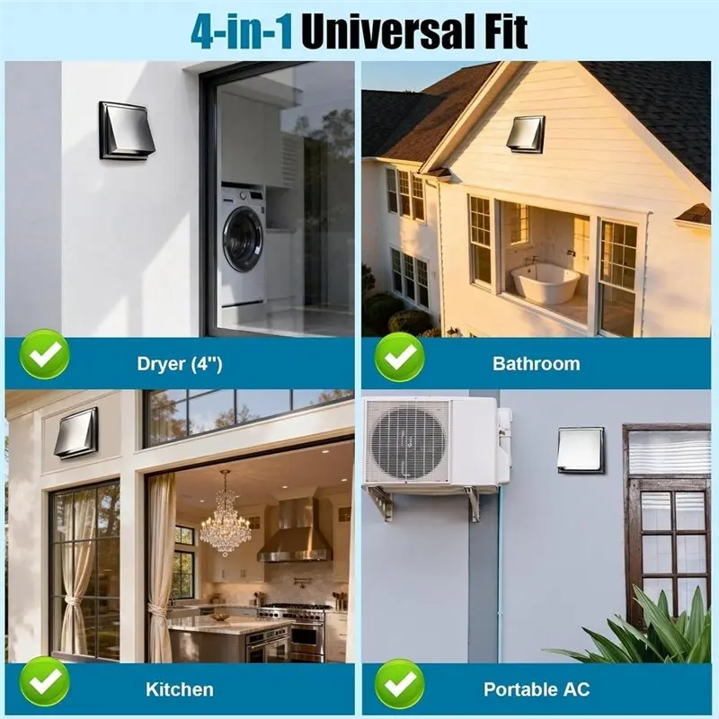 A95E-4 Inch Dryer Vent Cover Outside, For Dryer Duct And RV