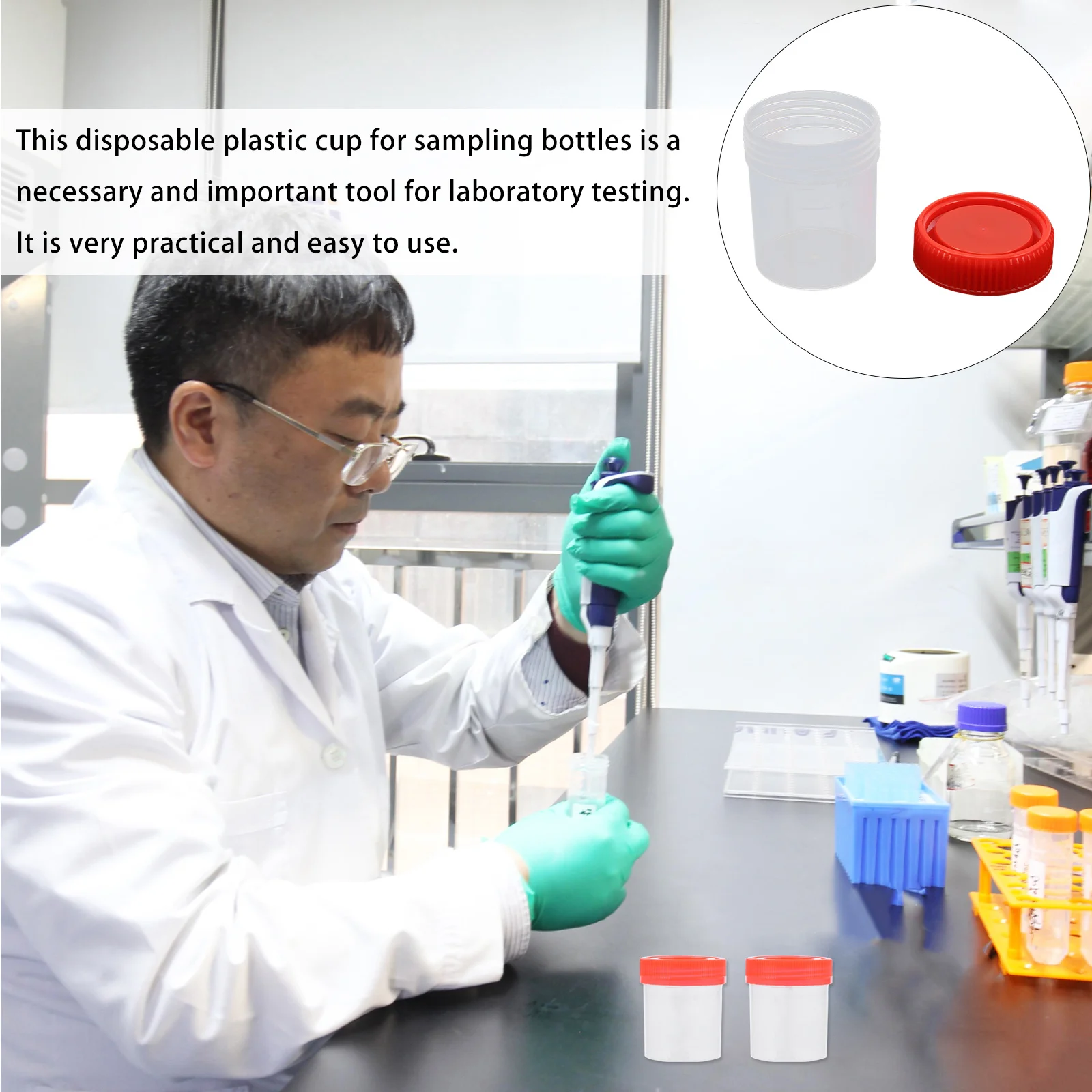 

10Pcs Urine Sample Cups Leak Resistant Plastic Specimen Containers Screw Cap Collection Cups for Testing Urine Plastic Cup