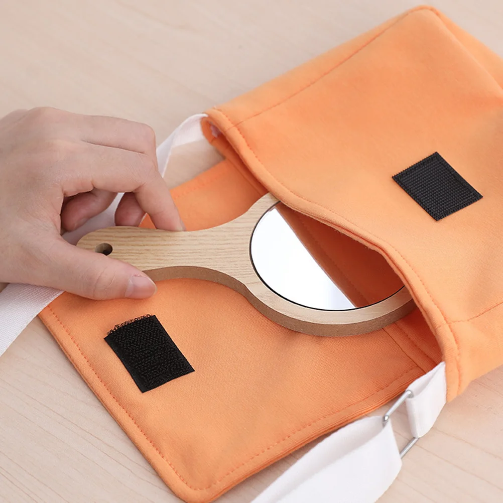 Juego de espejos cosméticos portátiles de 4 Uds., artesanía fina, reflejo claro, espejo redondeado pequeño de mano para viajes