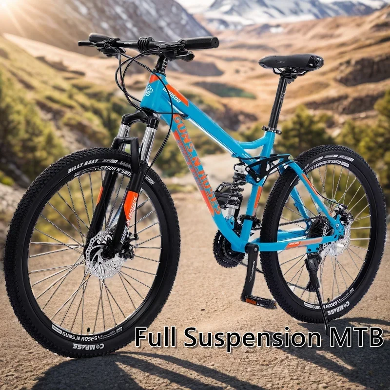 26 inch soft tail mountain bike Full Suspension Cross Country MTB variable speed off-road racing disc brake Downhill Bicycle